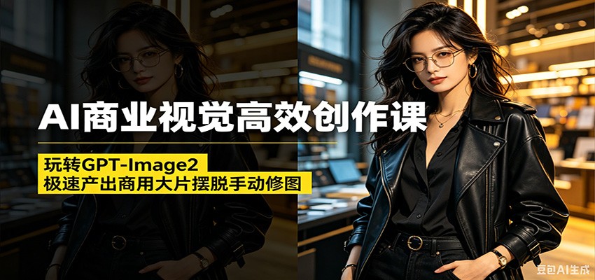图片[1]|AI商业视觉高效创作课：玩转GPT-Image2，极速产出商用大片摆脱手动修图(更新)|网赚金库 | 网创项目|副业兼职|轻创业|