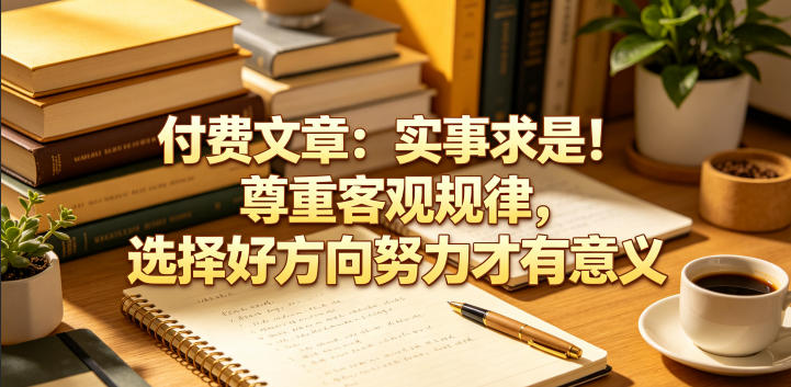 付费文章：实事求是！尊重客观规律，选择好方向努力才有意义
